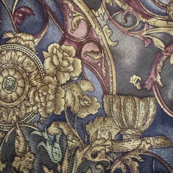 Lot Of 2 Vintage Etienne Aigner All Silk Neckties Floral Geometric Patterns USA - Picture 14 of 15